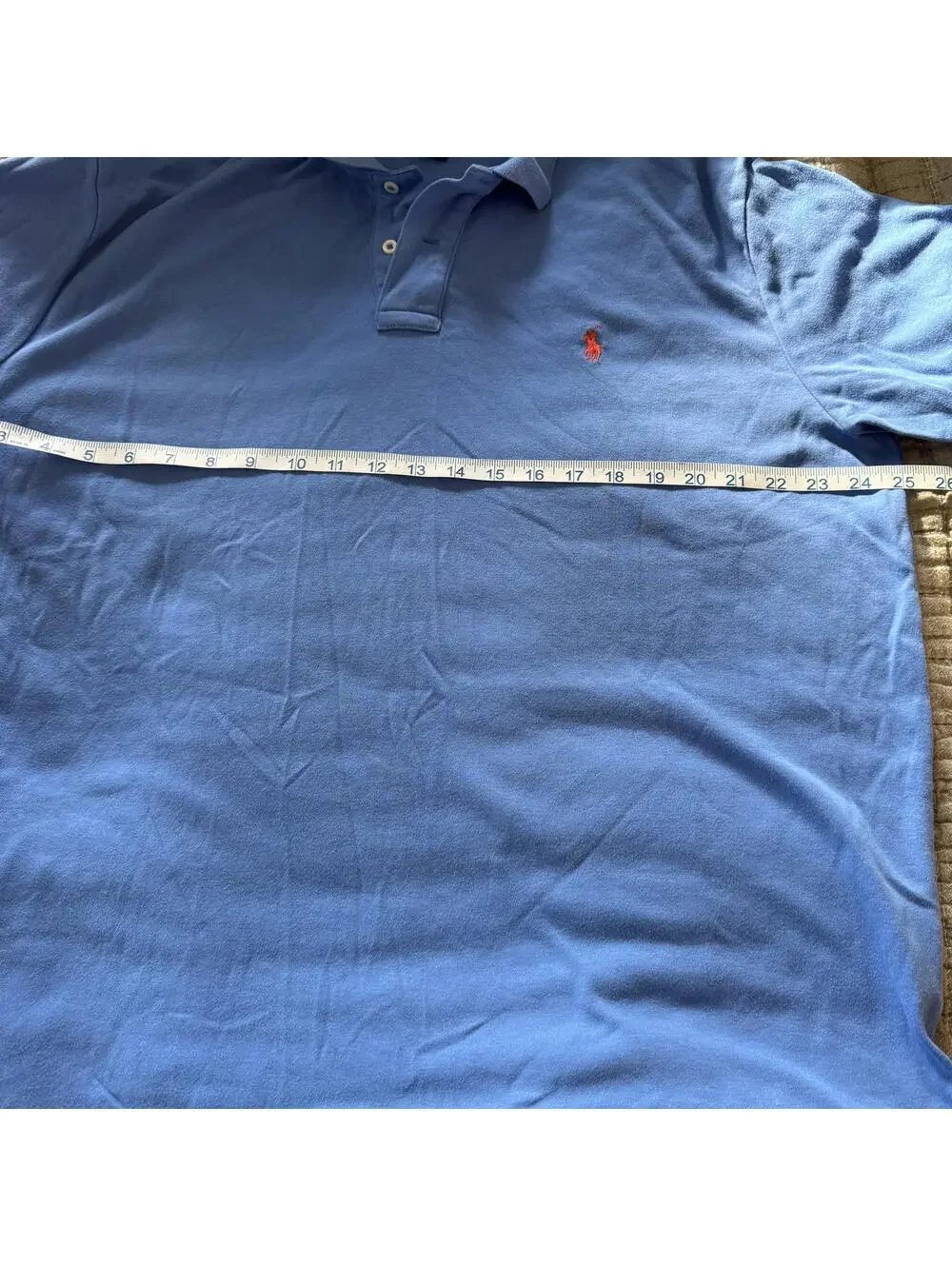 POLO Ralph Lauren Mens‎ Large Royal Blue Short Sleeve Polo 100% Cotton Preppy
